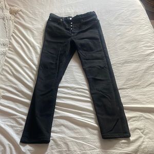 Re-Done black cropped skinny jeans